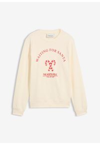 bonprix - Bluza z czystej bawełny organicznej. Kolor: beżowy. Materiał: bawełna. Styl: wizytowy #1