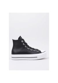 Buty na platformie Converse Chuck Taylor All Star Lift, Kobiety. Kolor: czarny. Materiał: tkanina, skóra. Obcas: na platformie
