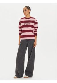 Tommy Jeans Bluza Ess Logo DW0DW19041 Fioletowy Relaxed Fit. Kolor: fioletowy. Materiał: bawełna #4