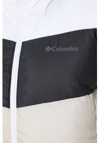 columbia - Columbia kurtka Puffect Color Block Jkt damska kolor beżowy zimowa 1955101. Kolor: beżowy. Materiał: tkanina, syntetyk, materiał, puch. Wzór: ze splotem. Sezon: zima #2
