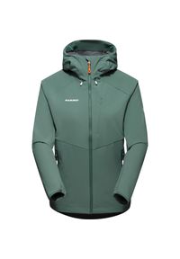 Kurtka trekkingowa damska Mammut Ultimate Comfort. Typ kołnierza: kaptur. Kolor: zielony. Materiał: syntetyk. Sport: turystyka piesza