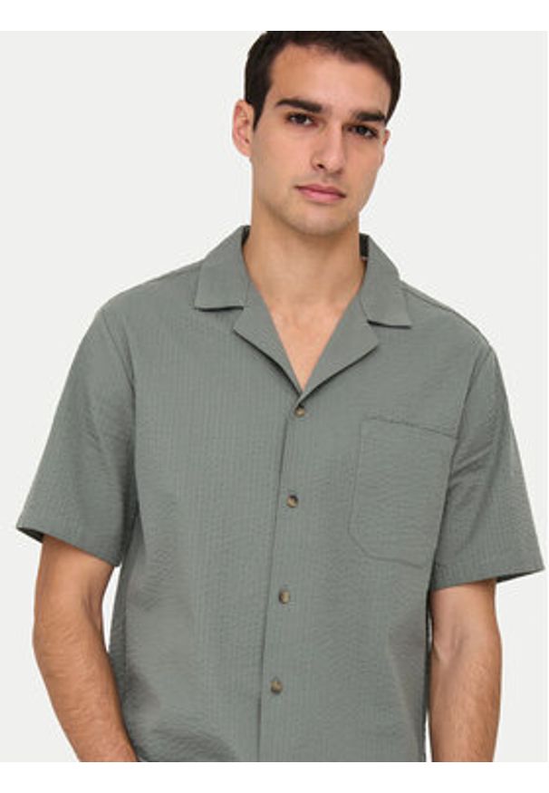 Only & Sons Koszula Eye Resort 22030342 Zielony Relaxed Fit. Kolor: zielony. Materiał: bawełna