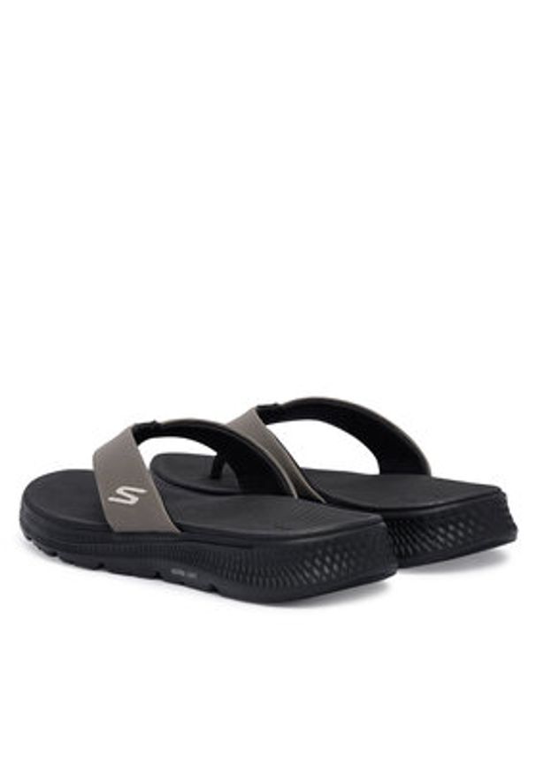 skechers - Skechers Japonki 229267/TPBK Czarny. Kolor: czarny. Materiał: materiał