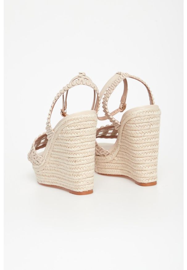 Twinset Milano - Sandały na koturnie damskie TWINSET. Obcas: na koturnie