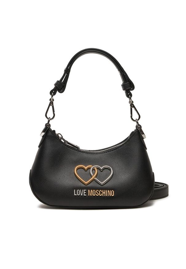 Love Moschino - LOVE MOSCHINO Torebka JC4075PP1LL1000A Czarny. Kolor: czarny. Materiał: skórzane