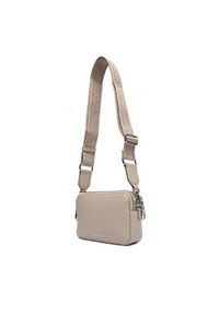 Calvin Klein Torebka Webbing Double Strap Camera Bag LV04F3165G Beżowy. Kolor: beżowy. Materiał: skórzane #4