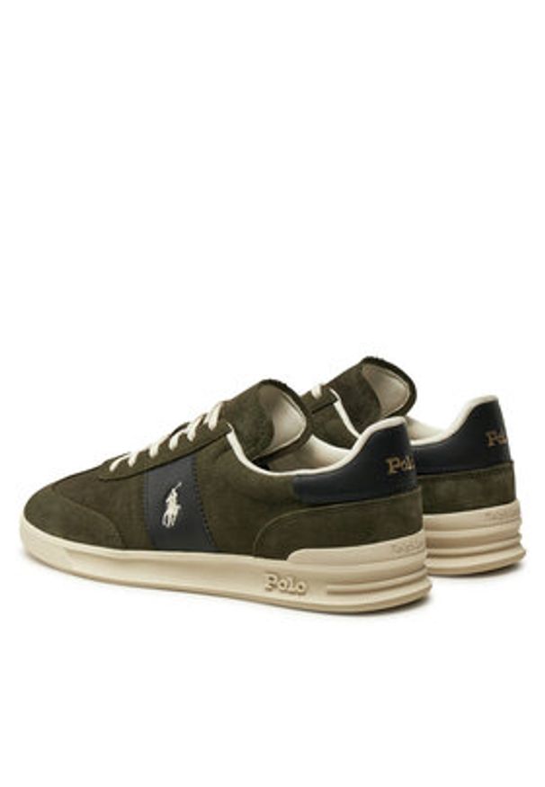 Polo Ralph Lauren Sneakersy Hrt Aera PP 809956120001 Zielony. Kolor: zielony. Materiał: zamsz, skóra