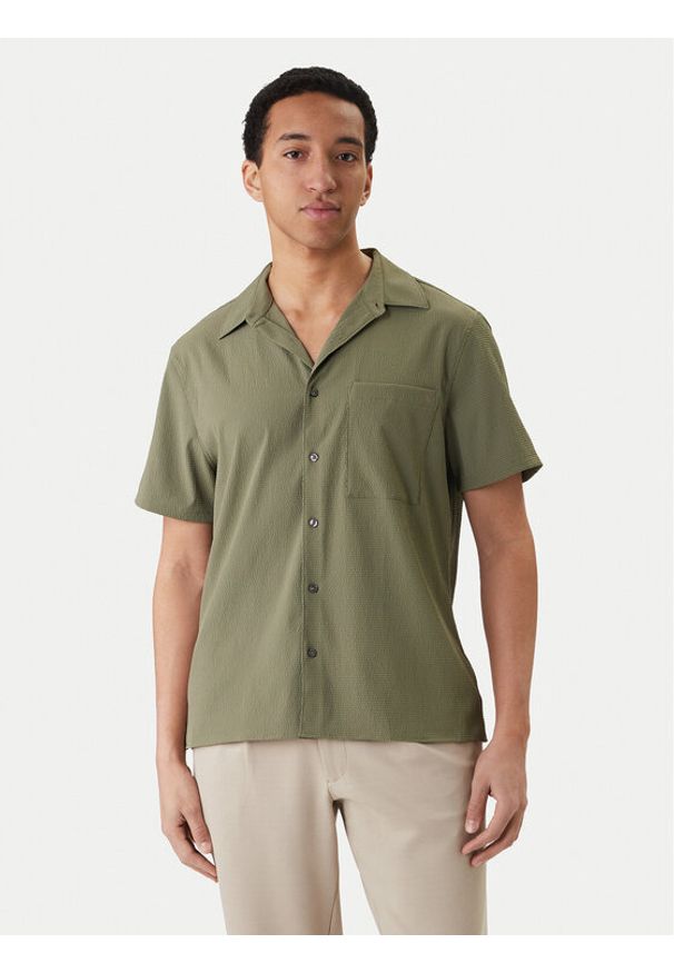 Calvin Klein Koszula LV04LF109G Zielony Classic Fit. Kolor: zielony. Materiał: syntetyk