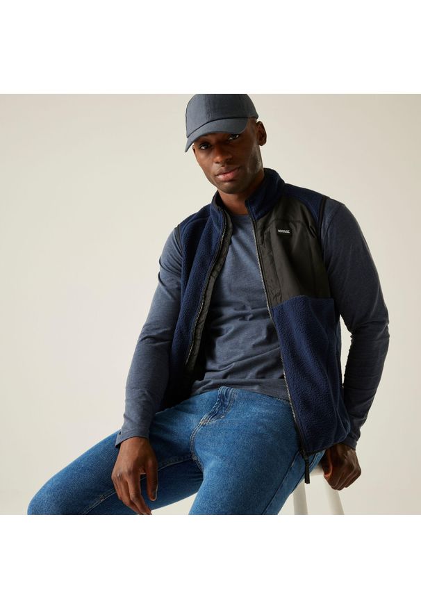 Regatta - Kamizelka męska polarowa Frankie Borg. Kolor: niebieski. Materiał: polar