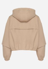 Born2be - Ciemnobeżowa Kurtka Wiatrówka o Kroju Oversize Natilessa. Okazja: na spacer, na co dzień. Kolor: beżowy. Materiał: jeans. Długość rękawa: długi rękaw. Długość: długie. Sezon: wiosna. Styl: casual #4