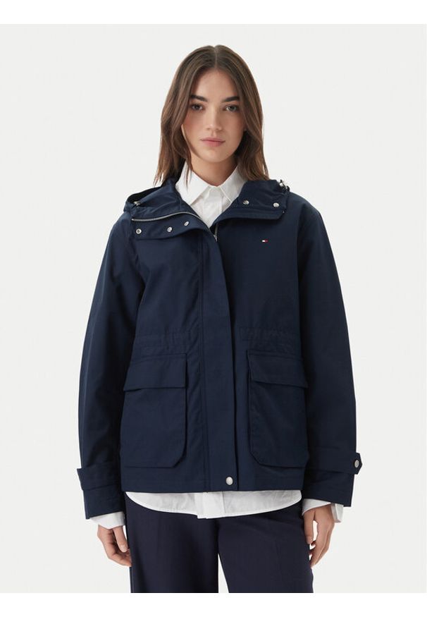 TOMMY HILFIGER - Tommy Hilfiger Kurtka przejściowa Utility WW0WW48612 Granatowy Relaxed Fit. Kolor: niebieski. Materiał: syntetyk