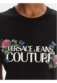 Versace Jeans Couture T-Shirt 79HAHB00 CJB01 Czarny Regular Fit. Kolor: czarny. Materiał: bawełna #4