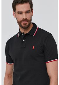 Polo Ralph Lauren Polo 710842621001 męski kolor czarny gładki. Okazja: na co dzień. Typ kołnierza: polo. Kolor: czarny. Materiał: dzianina. Długość: krótkie. Wzór: gładki. Styl: casual #4