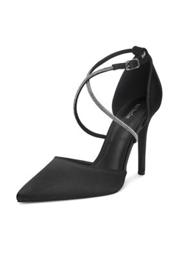 DeeZee Szpilki KL-HH4785-62S Czarny. Kolor: czarny. Materiał: materiał. Obcas: na szpilce