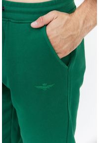 Aeronautica Militare - AERONAUTICA MILITARE Zielone spodnie męskie dresowe. Kolor: zielony. Materiał: bawełna #3