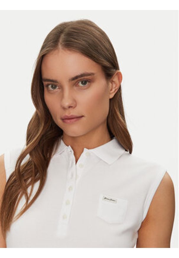 Guess Polo W5GP24 KCYR1 Biały Regular Fit. Typ kołnierza: polo. Kolor: biały. Materiał: bawełna