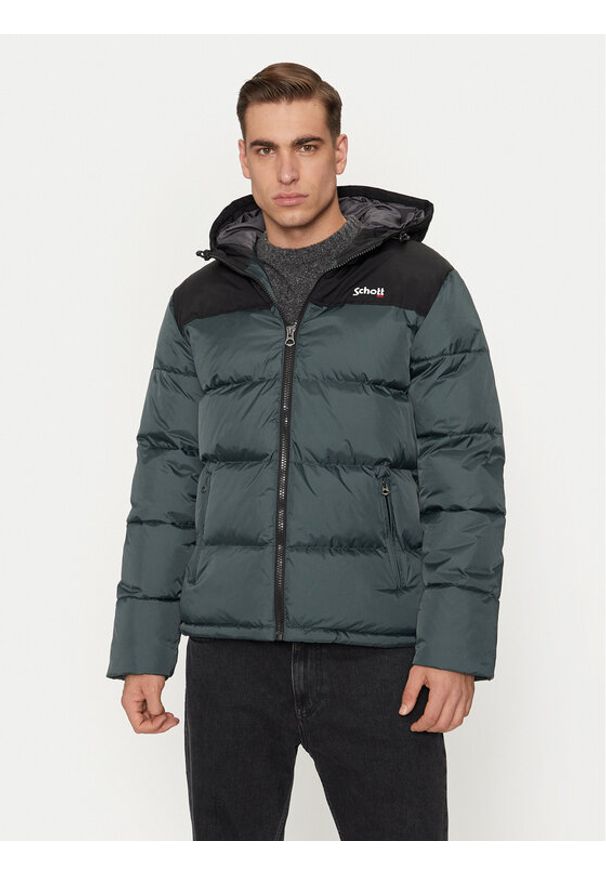 Schott NYC Kurtka zimowa UTAH2 Zielony Regular Fit. Kolor: zielony. Materiał: syntetyk. Sezon: zima