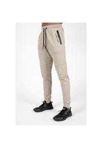 GORILLA WEAR - Newark Pants - beżowe spodnie dresowe. Kolor: beżowy. Materiał: dresówka