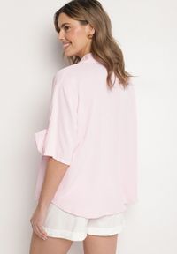 Born2be - Różowa Koszula z Aplikacjami Kwiatów 3D Tenemara. Okazja: na co dzień. Typ kołnierza: kołnierzyk klasyczny. Kolor: różowy. Materiał: jeans. Długość rękawa: długi rękaw. Długość: długie. Wzór: aplikacja, kwiaty. Styl: klasyczny, casual #7