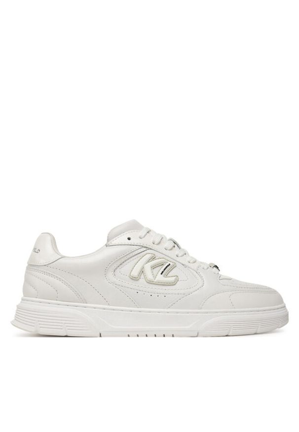 Karl Lagerfeld - KARL LAGERFELD Sneakersy KL63025 Biały. Kolor: biały. Materiał: skóra