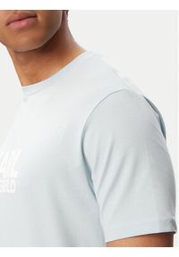 Karl Lagerfeld - KARL LAGERFELD T-Shirt 755780 563235 Niebieski jasny Regular Fit. Typ kołnierza: dekolt w karo. Kolor: niebieski. Materiał: bawełna #4