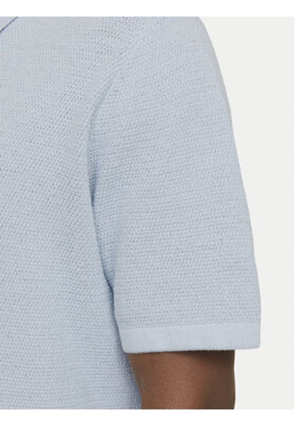 Jack & Jones Sweter George 12268281 Błękitny Relaxed Fit. Kolor: niebieski. Materiał: bawełna