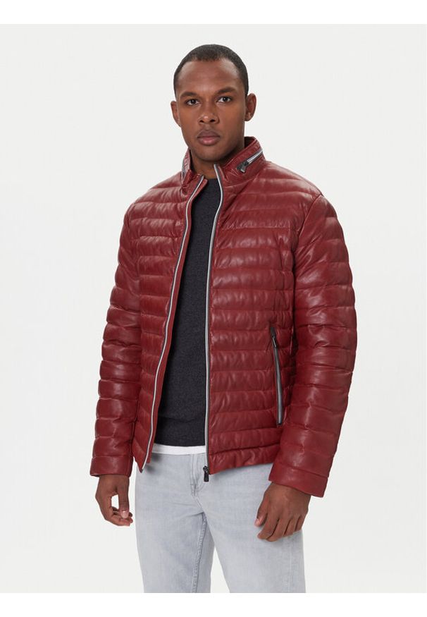Milestone Kurtka skórzana Cortino 31019 60515 Czerwony Regular Fit. Kolor: czerwony. Materiał: skóra