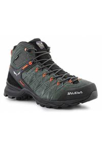Buty trekkingowe męskie Salewa MS Alp Mate Mid WP. Wysokość cholewki: za kostkę. Zapięcie: sznurówki. Kolor: wielokolorowy, zielony. Materiał: zamsz, materiał, skóra. Szerokość cholewki: normalna