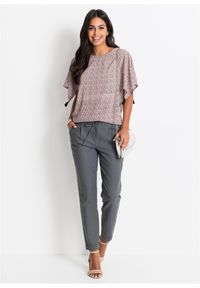 bonprix - Spodnie lniane. Kolor: szary. Materiał: len. Sezon: lato #2