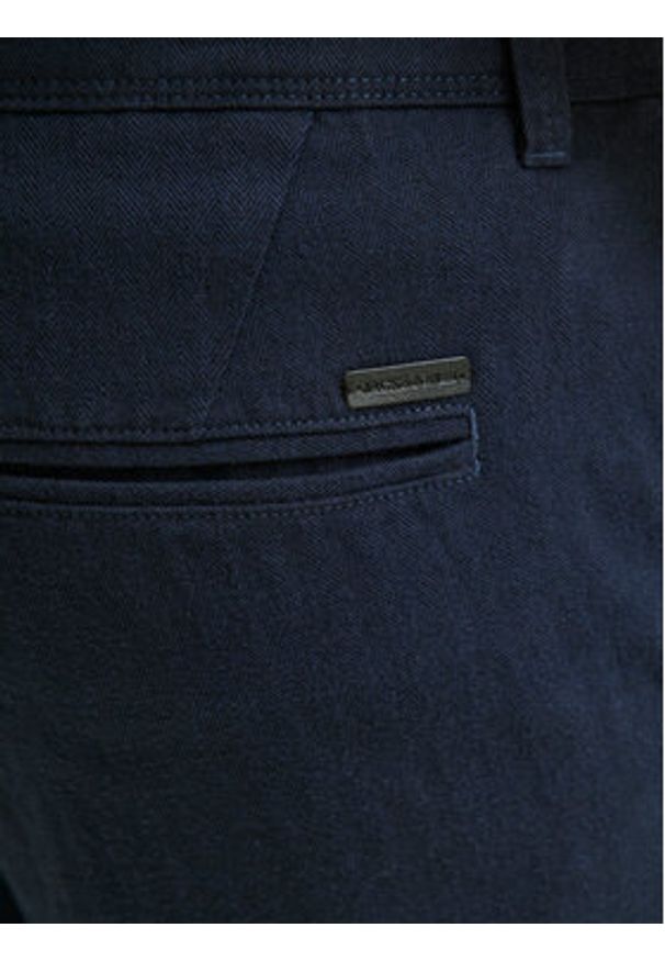 Jack & Jones Chinosy Marco Bowie 12279659 Niebieski Slim Fit. Kolor: niebieski. Materiał: bawełna