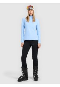 4f - 4F Bielizna termiczna polarowa (góra) damska - niebieska XS. Typ kołnierza: kołnierzyk stójkowy. Kolor: niebieski. Materiał: polar. Sezon: zima. Sport: turystyka piesza #2