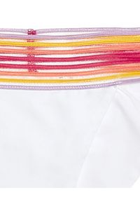 BEACH BUNNY - Dół od bikini Sheer Addiction. Kolor: biały. Wzór: kolorowy #3