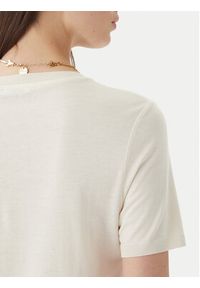 Patrizia Pepe T-Shirt 2M4542/J419-W417 Kremowy Regular Fit. Kolor: kremowy. Materiał: bawełna #5