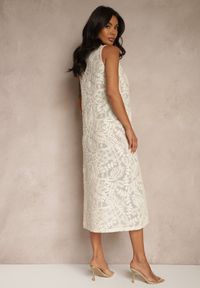 Renee - Beżowa Bawełniana Sukienka w Stylu Boho z Szydełkowymi Zdobieniami Baniella. Okazja: na co dzień. Kolor: beżowy. Materiał: bawełna. Wzór: aplikacja. Sezon: lato. Typ sukienki: proste. Styl: boho #5