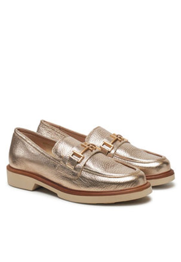 Hispanitas Loafersy HV254066 Złoty. Kolor: złoty. Materiał: skóra