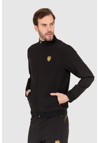 EA7 Emporio Armani - EA7 Czarny męski dres, Rozmiar XXL. Kolor: czarny. Materiał: dresówka. Wzór: aplikacja #5