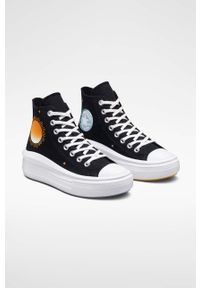 Converse trampki Chuck Taylor All Star Move damskie kolor czarny A02896C. Zapięcie: sznurówki. Kolor: czarny. Materiał: guma. Obcas: na platformie. Styl: klasyczny #5