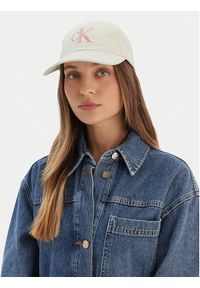Calvin Klein Jeans Czapka z daszkiem Monologo LV04K5026G Żółty. Kolor: żółty. Materiał: bawełna, materiał #3