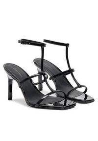 Calvin Klein Sandały Heel Gladi Sandal 90 Pat HW0HW02312 Czarny. Kolor: czarny. Materiał: lakier, skóra #5