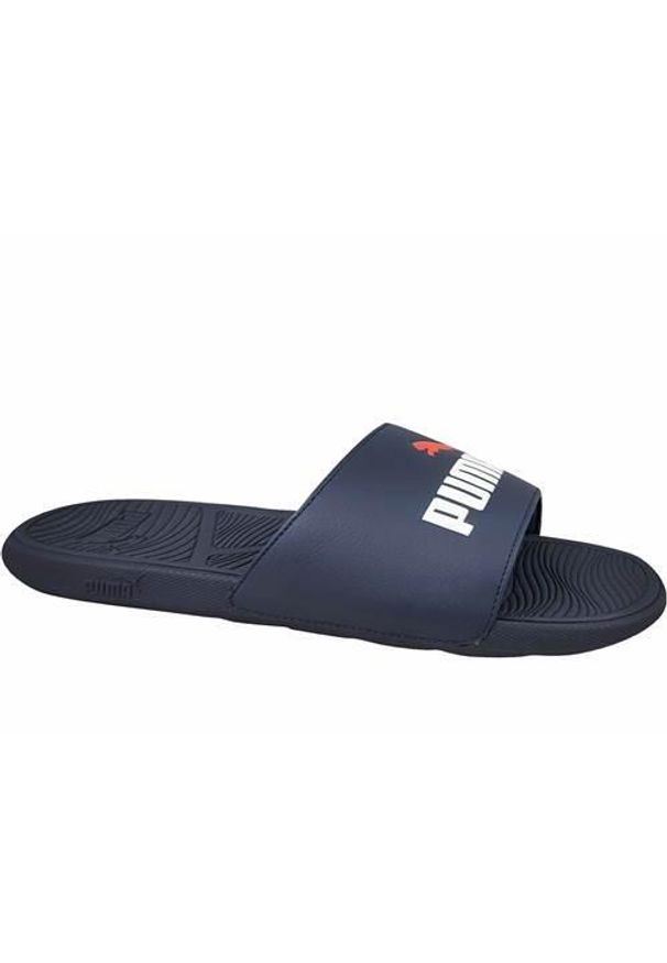 Klapki męskie Puma Cool Cat 2.0. Kolor: niebieski. Materiał: materiał, syntetyk