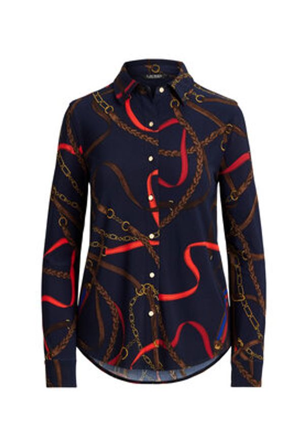 Lauren Ralph Lauren - LAUREN RALPH LAUREN Koszula 200P03716001 Granatowy Regular Fit. Kolor: niebieski. Materiał: syntetyk