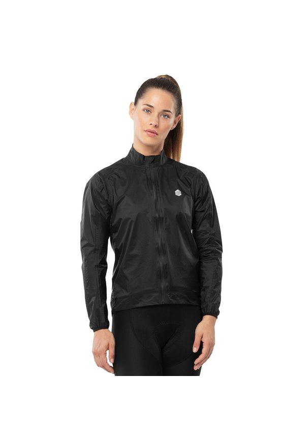 SIROKO - Kurtka przeciwdeszczowa kolarska damska J2 Troumouse. Kolor: czarny. Materiał: nylon