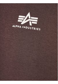Alpha Industries Bluza Basic Small Logo 196318 Brązowy Regular Fit. Kolor: brązowy. Materiał: bawełna #3