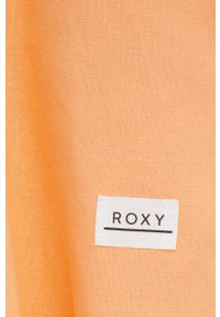 Roxy narzutka plażowa bawełniana kolor pomarańczowy. Kolor: pomarańczowy. Materiał: bawełna