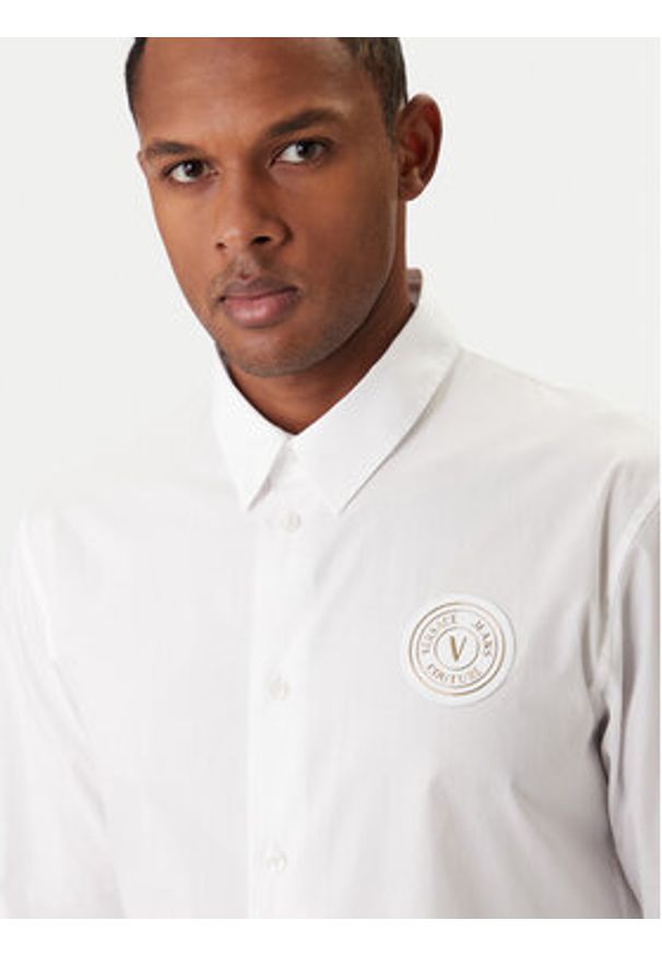 Versace Jeans Couture Koszula 80GALCS0 CNY17 Biały Regular Fit. Kolor: biały. Materiał: bawełna