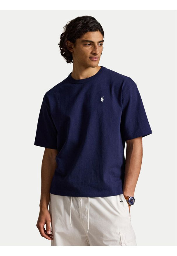 Polo Ralph Lauren T-Shirt 710A12979013 Granatowy Regular Fit. Typ kołnierza: polo. Kolor: niebieski. Materiał: bawełna