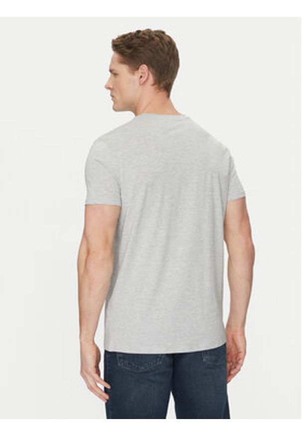 Lacoste T-Shirt TH6709 Szary Regular Fit. Kolor: szary. Materiał: bawełna