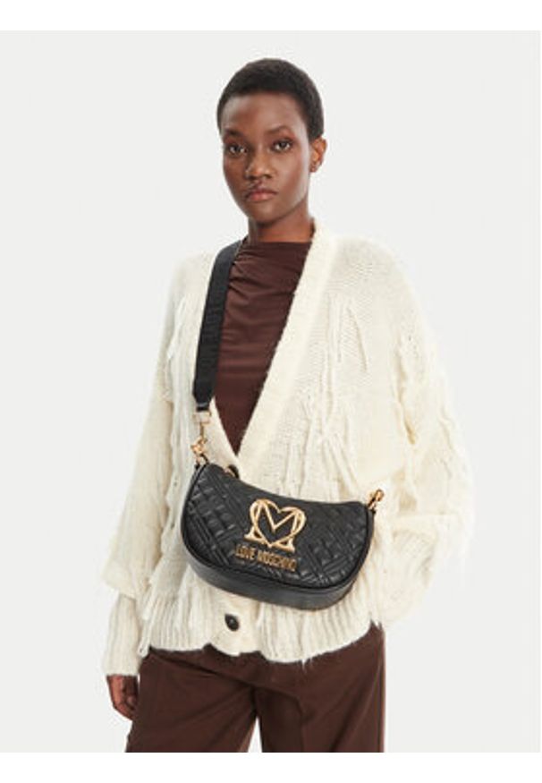 Love Moschino - LOVE MOSCHINO Torebka JC4301PP1NK1200A Czarny. Kolor: czarny. Materiał: skórzane