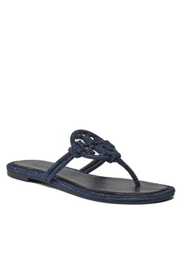 Tory Burch Japonki 152177 Granatowy. Kolor: niebieski. Materiał: skóra