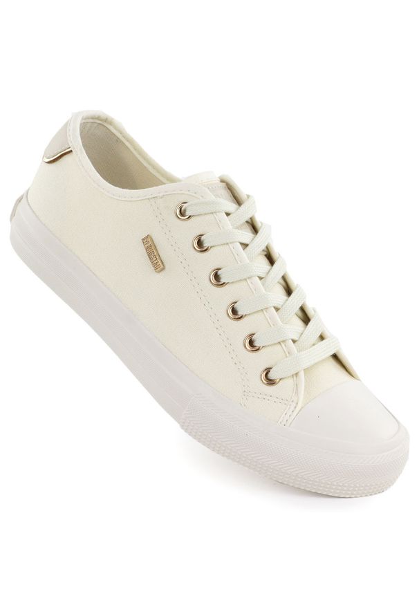 Big-Star - Trampki niskie damskie tekstylne beżowe Big Star TT274004. Kolor: beżowy. Materiał: tkanina. Sezon: lato. Styl: sportowy